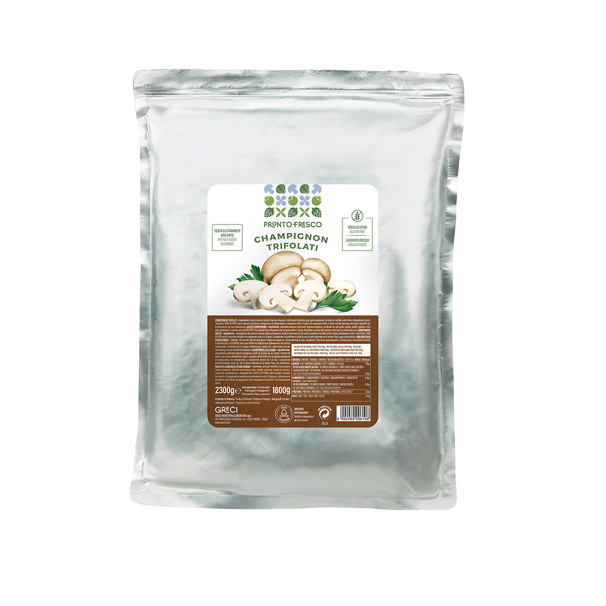 CHAMPIGNON 3/1 PER PIZZA TRIFOLATI 1 x 2,4kg