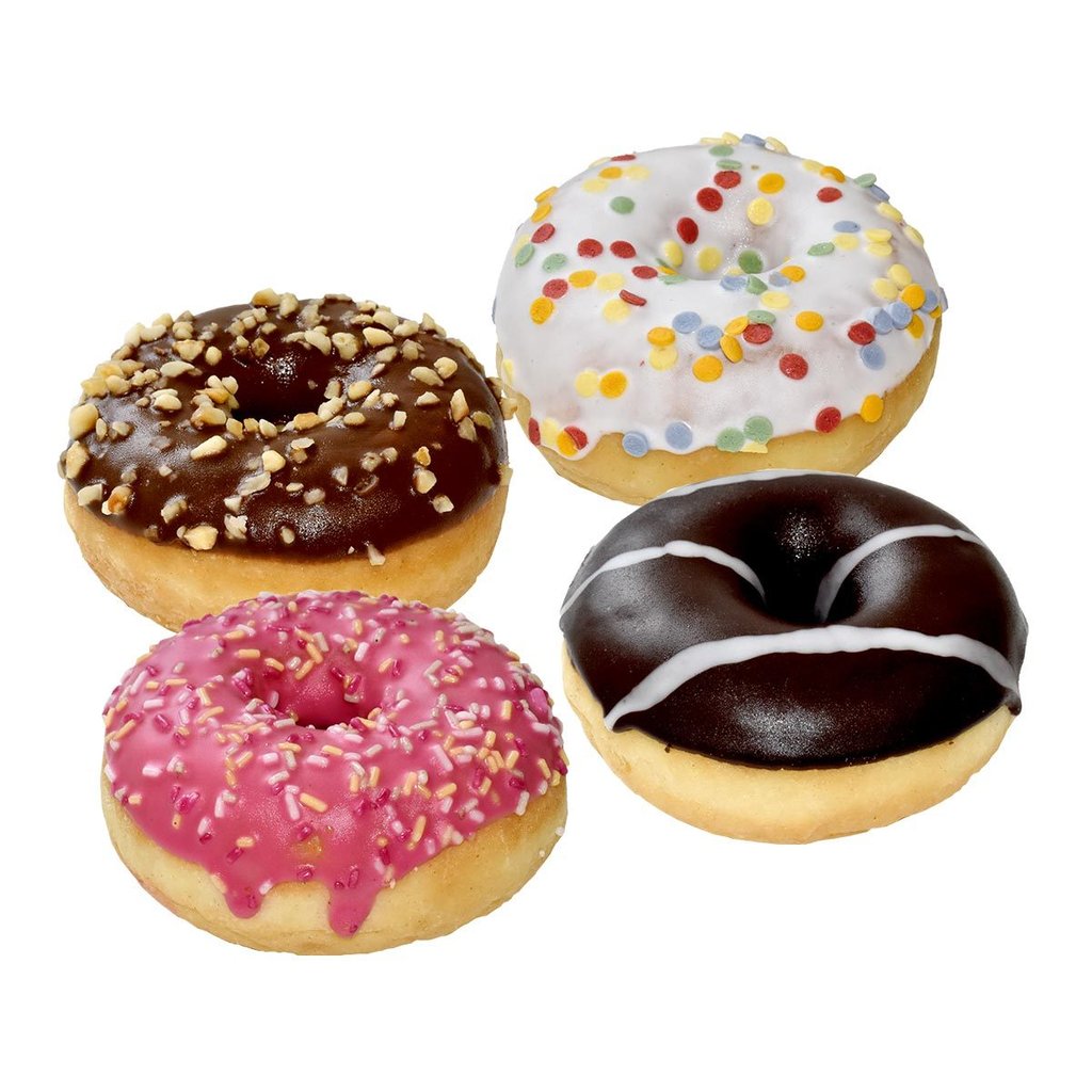 ASSORTIMENTO MINI DONUT 4 VARIETA' Ø 7cm - 36 x 31g