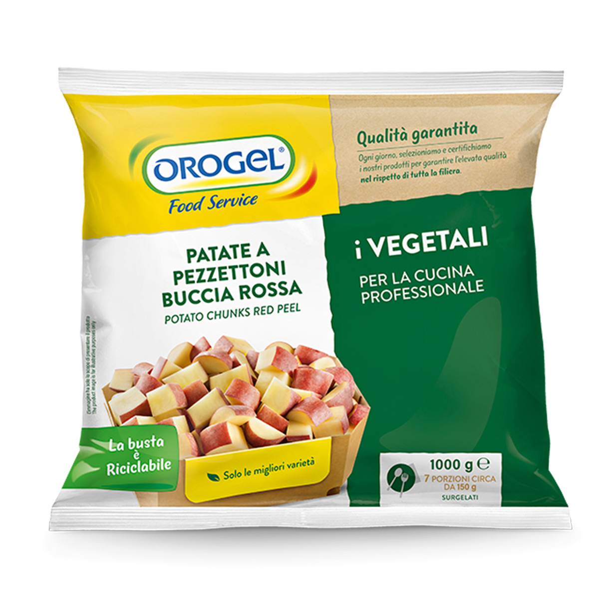 PATATE PEZZETTONI BUCCIA ROSSA 6 x 1kg