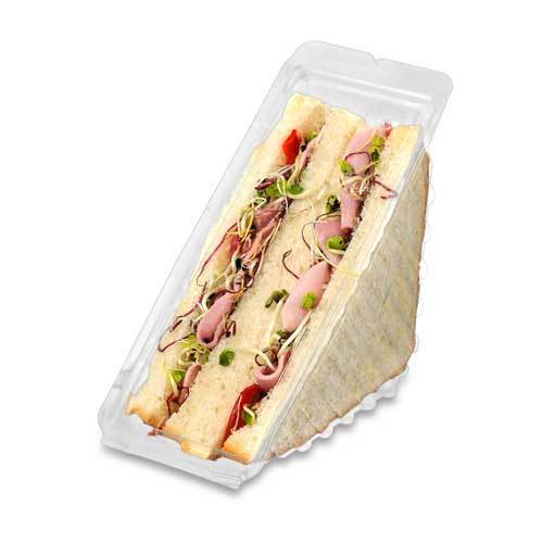 CONTENITORE PER SANDWICH IN PET L 10,0 x B 6,5 x H 10,0 cm - 840pz